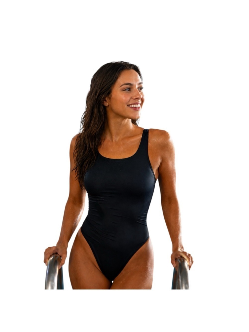 Tempt Me Black One Piece Swimsuit XS Padded Open Back